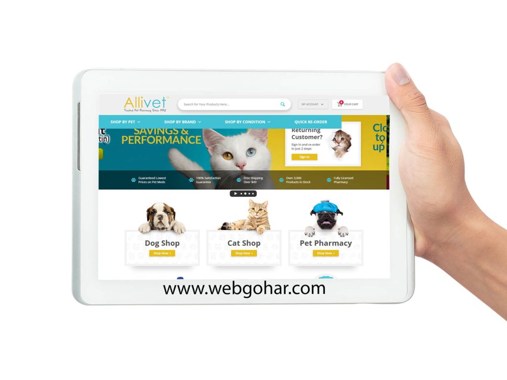 طراحی سایت پت شاپ