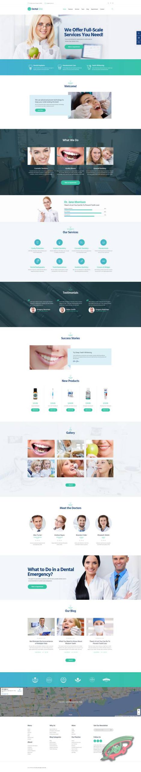 نمونه سایت های کلینیک دندانپزشکی در وب گوهر