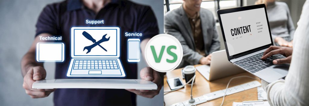 تصویر شاخص پست تفاوت بین پشتیبانی فنی سایت و مدیریت محتوای سایت