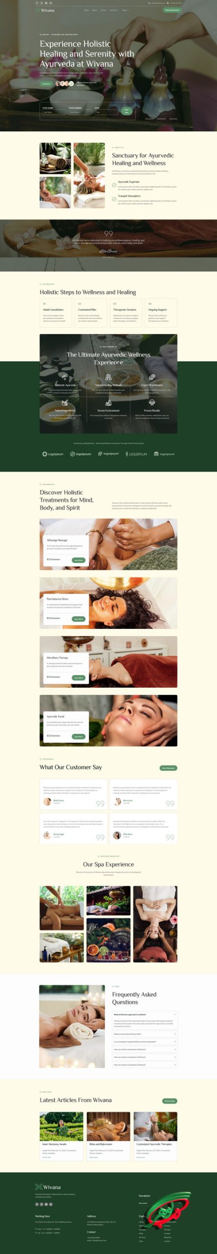 نمونه‌کار طراحی سایت ماساژ تخصصی